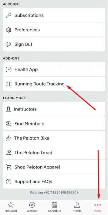 Enable the location service from your peloton app